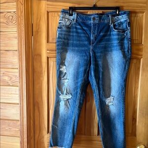 Lane Bryant Distressed Blue Jeans